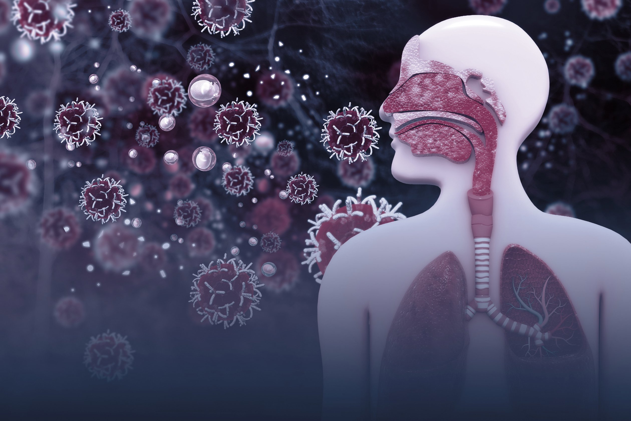 Cancer cells infected the Human Respiratory System